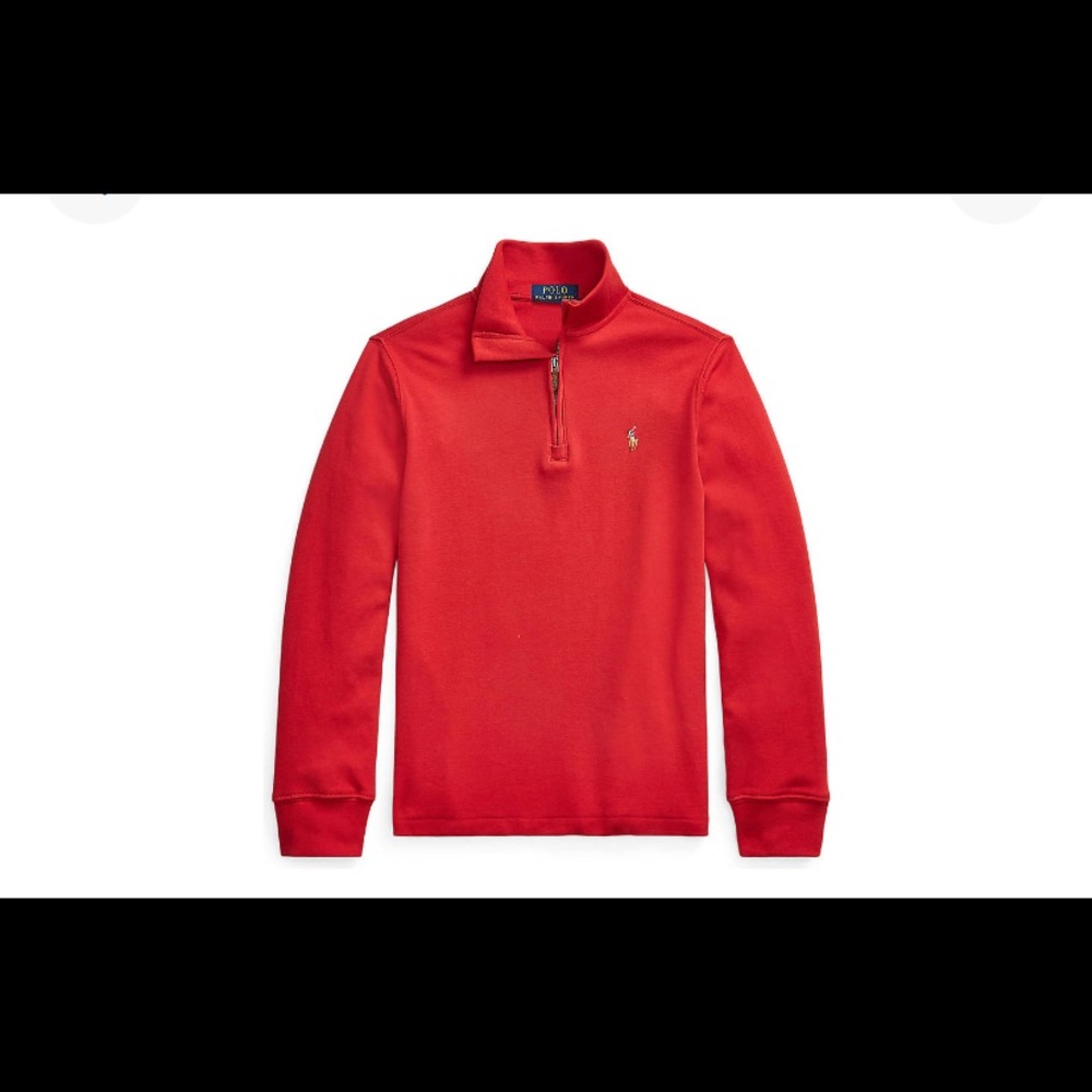 Ralph Lauren Boys Cotton Interlock Quarter Zip Pullover
